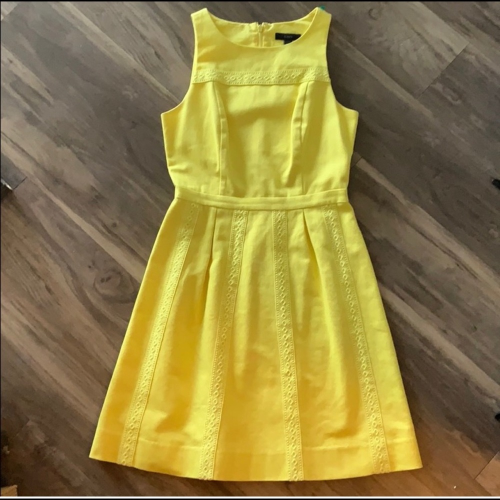 J. Crew Sunny Yellow Sleeveless Linen Sun Dress